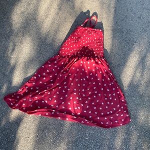 Cute girls pink heart dress